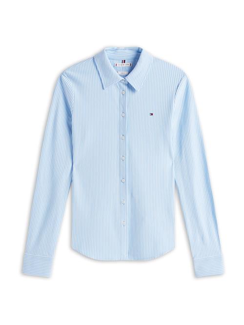 TOMMY HILFIGER Bluse '1985'  lyseblå / hvid