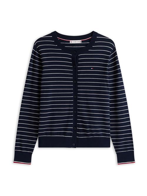 TOMMY HILFIGER Cardigan  mørkeblå / hvid