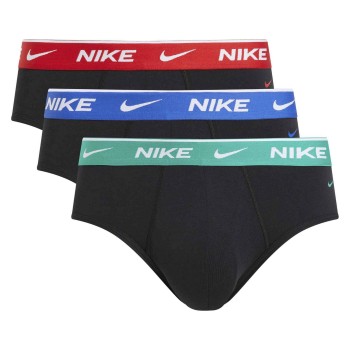 Nike 6P Everyday Essentials Cotton Stretch Hip Brief Rød/Grøn bomuld X-Large Herre