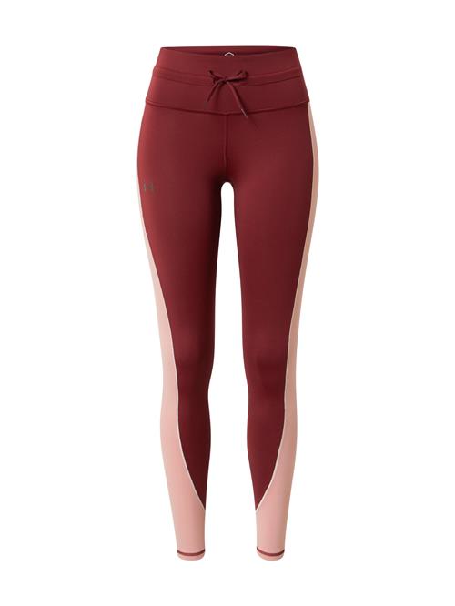 UNDER ARMOUR Sportsbukser 'Rush'  lyserød / mørkerød / hvid