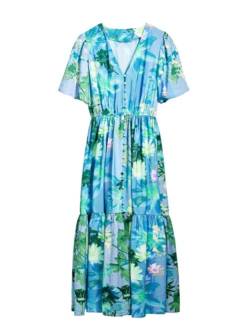 Desigual Sommerkjole  lyseblå / gul / grøn