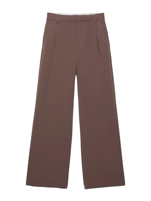 Pull&Bear Bukser med lægfolder  choko