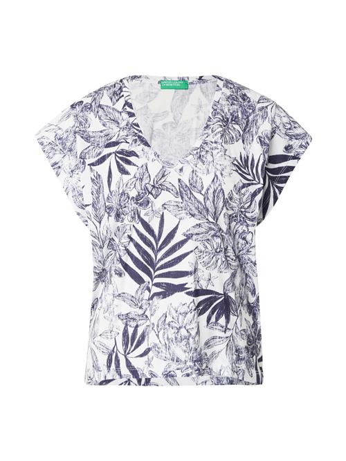 UNITED COLORS OF BENETTON Shirts  blå / hvid