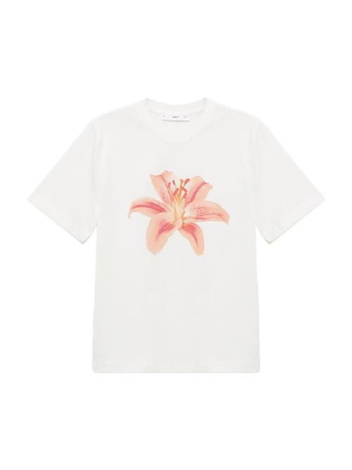 MANGO Shirts 'FLORAL'  fersken / lyseorange / magenta / hvid