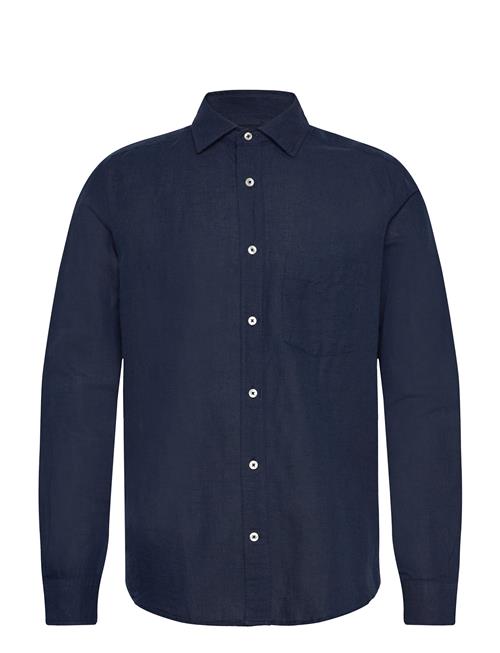 Pocket Linen Shirt Mango Navy