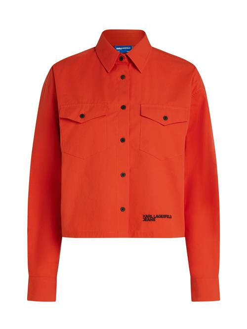 KARL LAGERFELD JEANS Overgangsjakke  kirsebærsrød / sort