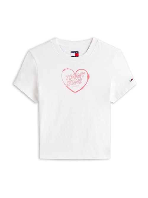 Tommy Jeans Shirts 'HEART'  rød / hvid