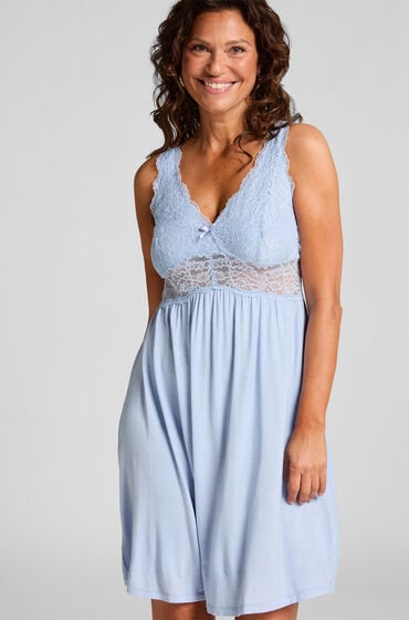 Hunkemöller Nova Natkjole Jersey blå