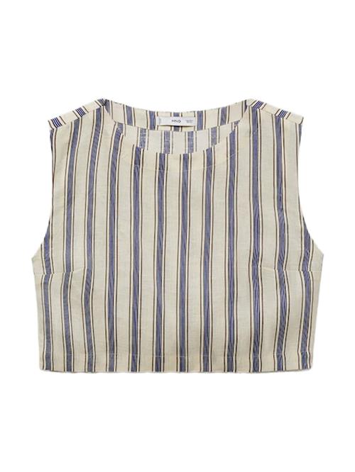 MANGO Overdel 'FRED'  sand / navy / lyseblå / mørkebrun