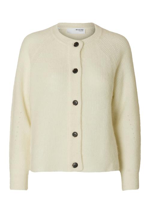 Slflulu Ls Knithort Cardigan Selected Femme White