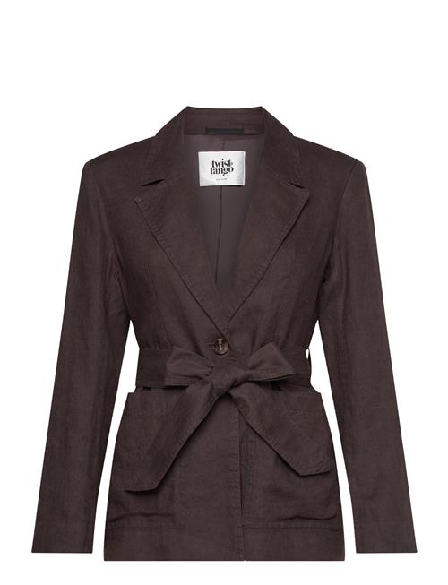 Presley Linen Blazer Twist & Tango Brown