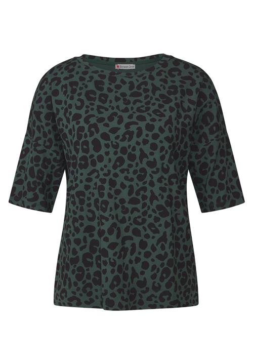 STREET ONE Shirts 'Crista'  mørkegrøn / sort