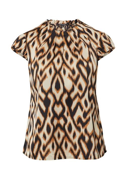 Se COMMA Bluse  creme / cognac / sort ved About You