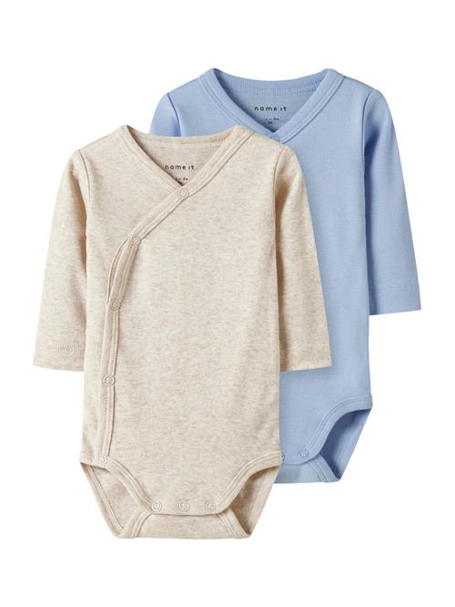 NAME IT Sparkedragt/Body  beige-meleret / royalblå