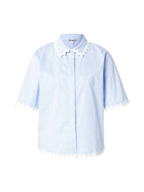 OBJECT Bluse 'Fie'  lyseblå / hvid
