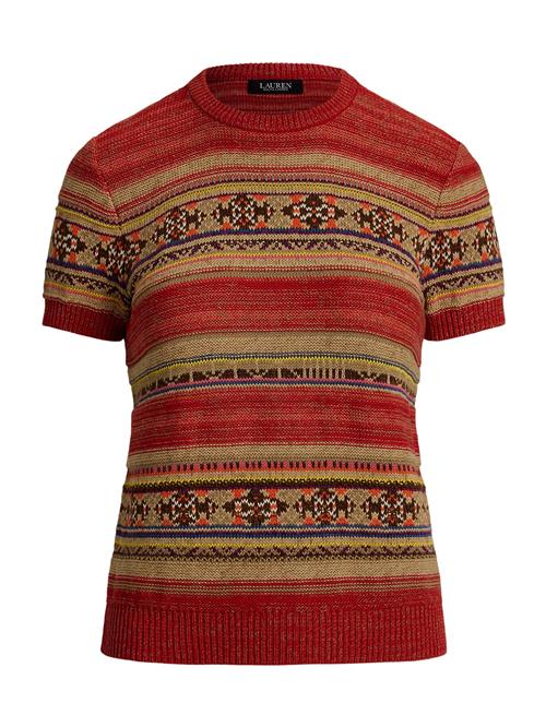 Lauren Ralph Lauren Pullover  mørkegul / oliven / knaldrød / hvid