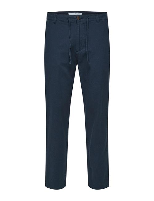 Se Slh172-Slimtape Brody Linen Pant Noos Selected Homme Navy ved Booztlet