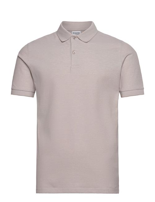 Slhslim-Atlas Ss Polo Selected Homme Grey
