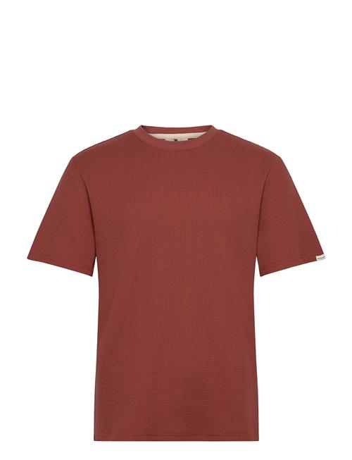 Akkikki S/S Waffle Tee Anerkjendt Burgundy