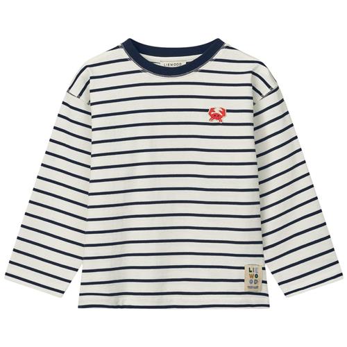 Liewood GOTS Tyler Langærmet T-shirt Stripe Classic Navy Creme De La Creme |  | 104 cm