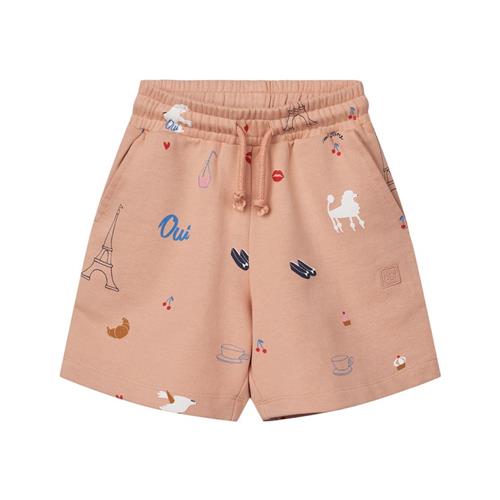 Liewood GOTS Gram Sweatshorts Paris Pale Tuscany 98 cm  Orange.  98 cm  Unisex