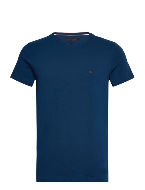 Se Stretch Slim Fit Tee Tommy Hilfiger Blue ved Booztlet
