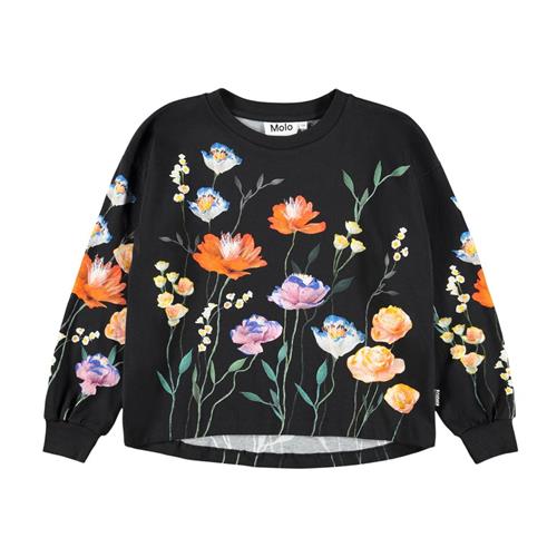 Molo GOTS Reniza Langærmet T-shirt Flower Picking | Sort | 128 cm