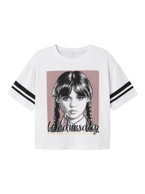 NAME IT Bluser & t-shirts 'NKFJIxina Wed'  grå / lysviolet / sort / hvid