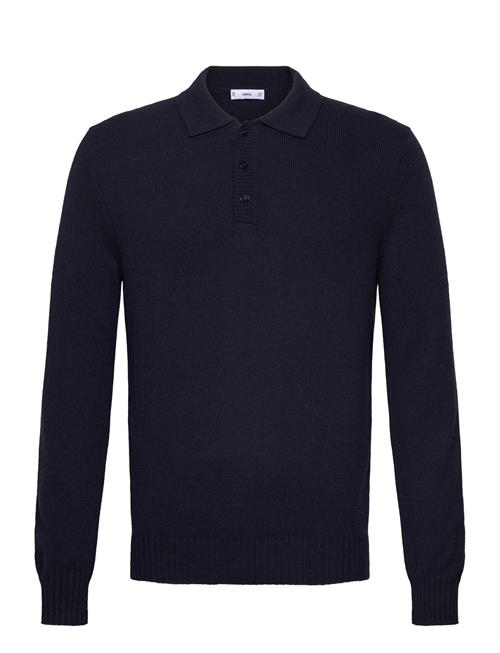 Se Polo Collar Wool Sweater Mango Black ved Booztlet