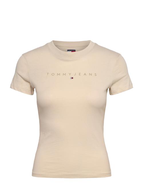 Tjw Slim Tonal Linear Tee Ext Tommy Jeans Beige