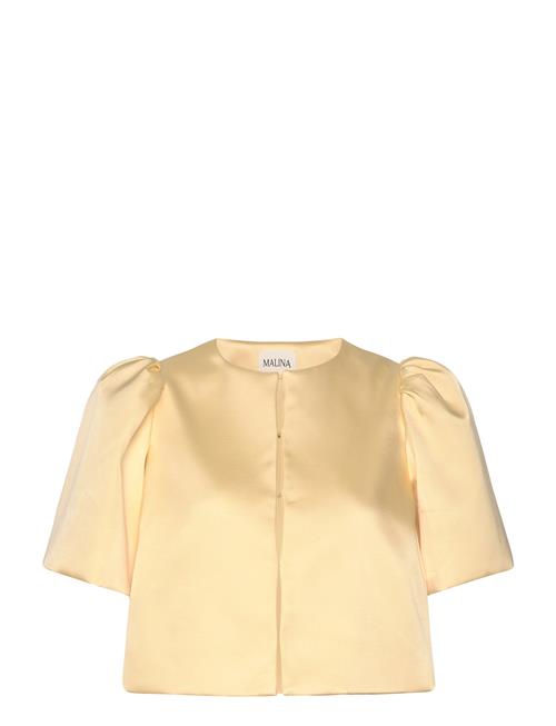 Serena Short Sleeve Wrap Blouse Malina Yellow
