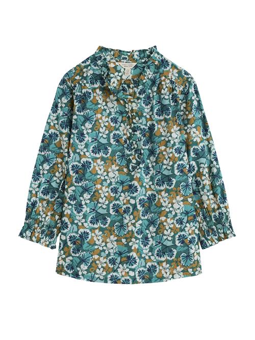 Seasalt Cornwall Bluse 'Twining'  karamel / petroleum / smaragd / hvid