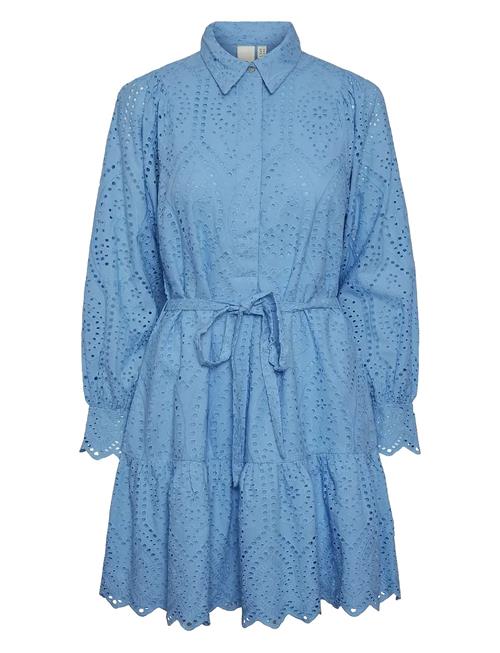 Yasholi Ls Belt Dress S. YAS Blue
