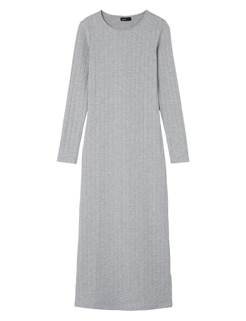 Nlflunne Ls Long Slim Dress LMTD Grey