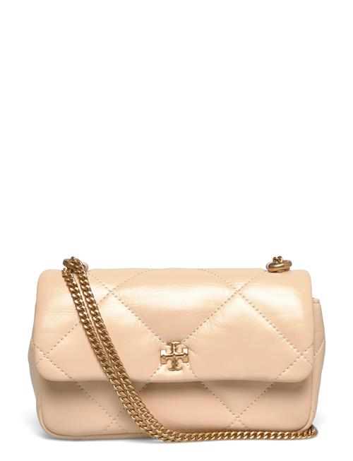Kira Diamond Quilt Mini Flap Bag Tory Burch Cream
