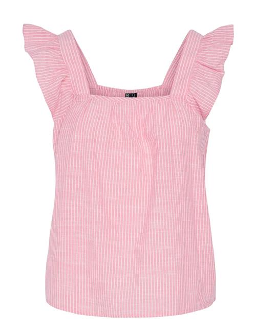 Pcapia Sl Square Neck Top Mm Wvn Pieces Pink