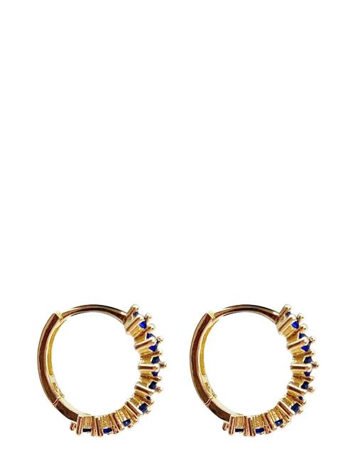 Sandrine Hoop Ear Gold Blue Pipol's Bazaar Blue