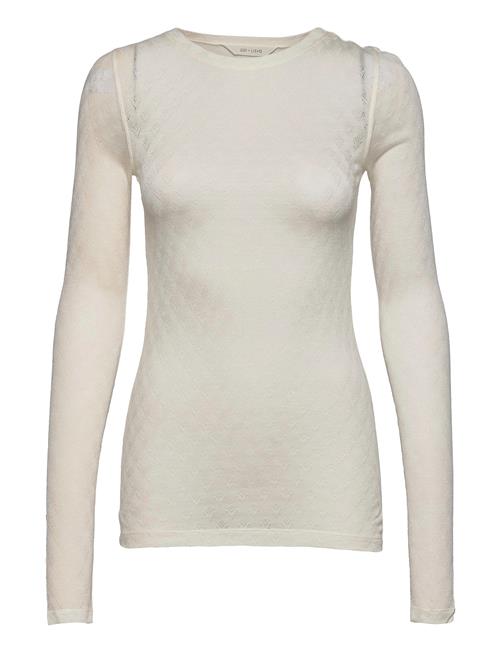 Fermi L/S Silk Top Gai+Lisva White