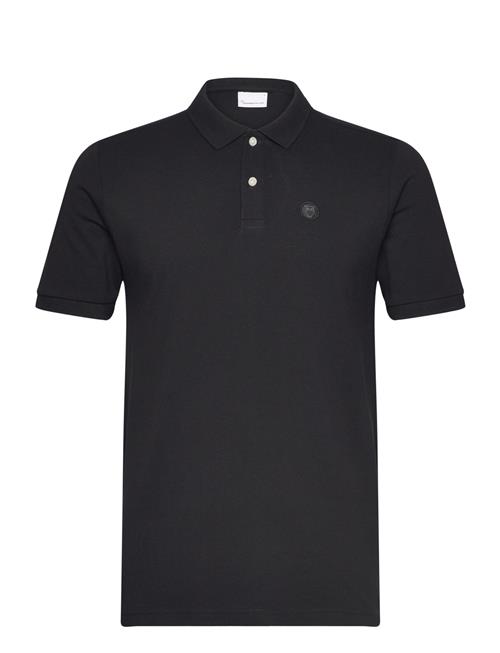 Basic Badge Polo - Gots/Vegan Knowledge Cotton Apparel Black