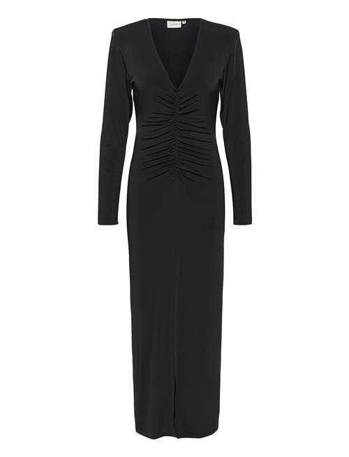 Oda Ls Long Slit Dress Gestuz Black