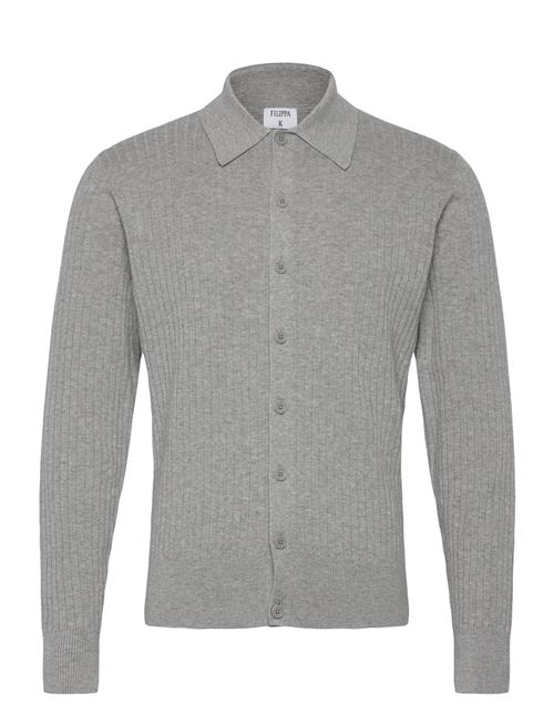 Cotton Merino Knit Shirt Filippa K Grey