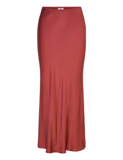 Nilea Satin Midi Skirt Twist & Tango Red