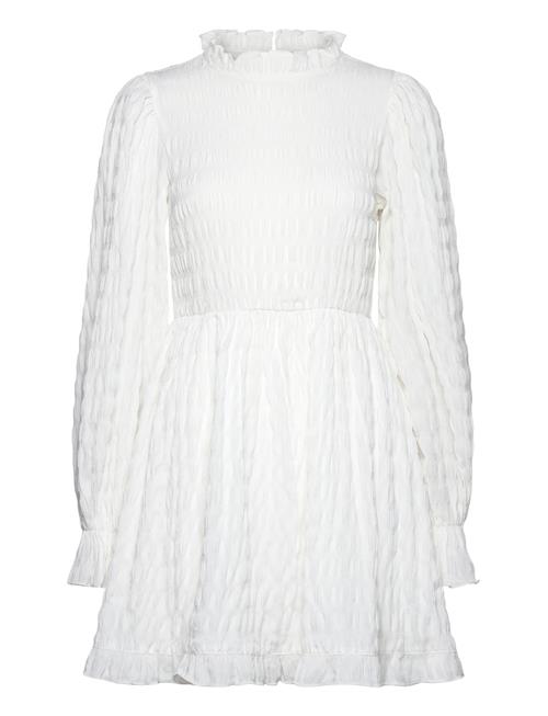 Frill Structured Dress Bubbleroom White