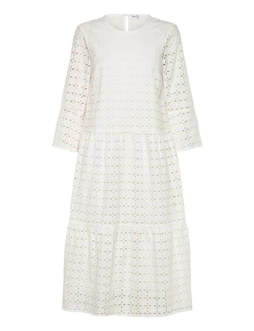 Broderie Anglaise Round Neck Dress Bubbleroom White