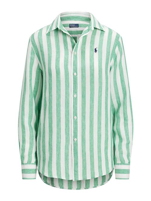 Polo Ralph Lauren Bluse 'CLASSIC'  grøn / hvid