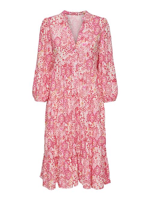ONLY Carmakoma Blusekjole  camel / lys pink / rød / hvid