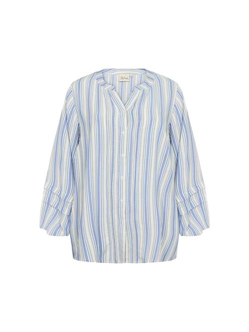 Wasabi Concept Bluse 'Vilma'  lyseblå / sort / hvid