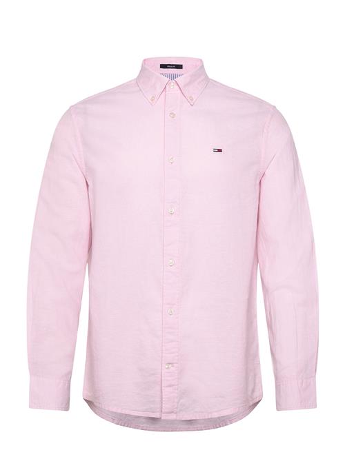 Tjm Reg Linen Blend Ls Shirt Ext Tommy Jeans Pink