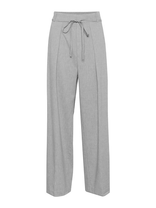 InWear Bukser med lægfolder 'YanIW'  grå-meleret