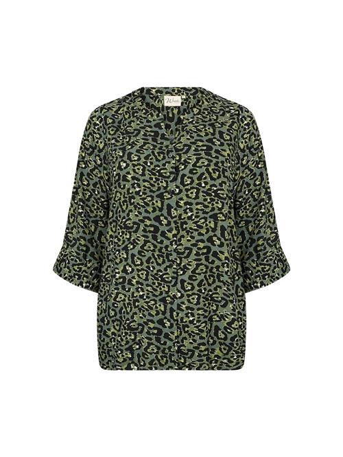 Wasabi Concept Bluse 'Melina'  oliven / æble / sort